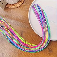 10pcs Colorful Hair Ties Woven Hair Styling Accessories For Kids