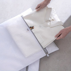Mesh Zipper Laundry Bag Foldable Washing Pouch Durable Organizer