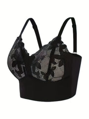 4pcs Lace Wireless Push Up Bras Comfy & Breathable Lingerie
