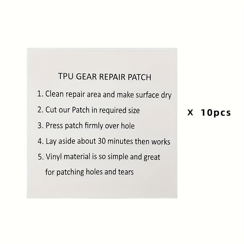 10pcs TPU Clear Patches Repair Kit for Air Mattress Swimming Ring Tent