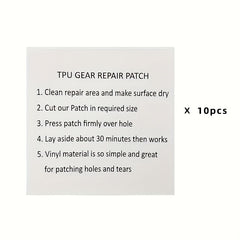 10pcs TPU Clear Patches Repair Kit for Air Mattress Swimming Ring Tent