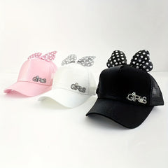 Girls' Mesh Baseball Cap Bowknot Sun Hat