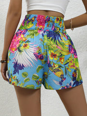 Floral Print Vacation Shorts Women's Clothing