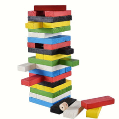 Colorful Numbered Wooden Building Blocks Educational Toy