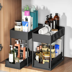 Kitchen Sink Shelf Under Counter Top Pull-out Storage Shelf