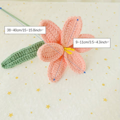 Crochet Blooming Tulip by Milk Cotton Yarn Forever Flower for Mother's Gift