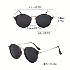 Round Sunglasses For Women Men Retro Mirror Lens Glasses UV400