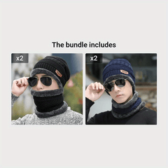 Men's Winter Thick Velvet Warm Wool Hat with Ear Protection
