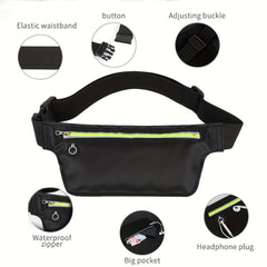 Portable Outdoor Sports Waist Bag Reflective Lightweight Waterproof Fanny Pack