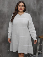 Striped Long Sleeve Sweater Dress
