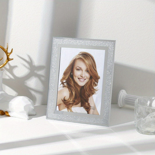Crystal Glass Photo Frame Silvery Wedding Family Photo Frame