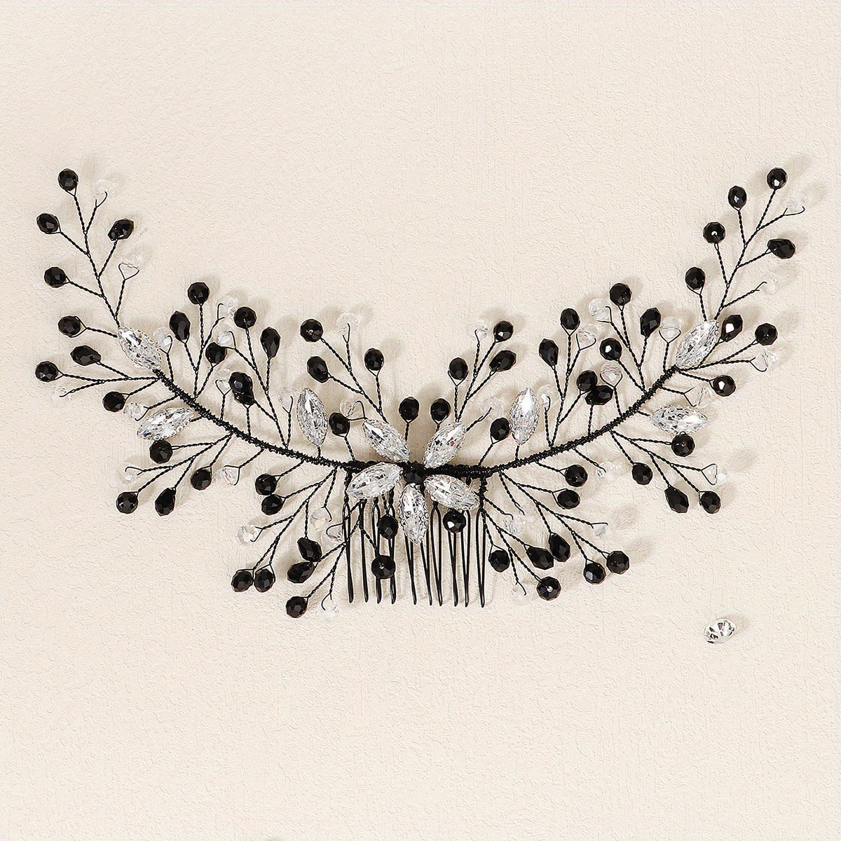 Rhinestone Decor Hair Comb Baroque Style Bridal Wedding Headwear