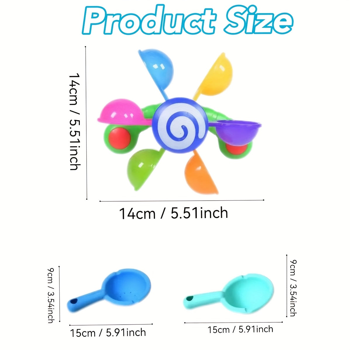 Bathtub Windmill Toy 2pcs Set for Water Play Fun