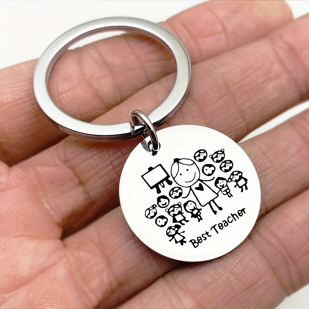 Best Teacher Pendant Necklace & Key Chains Set for Kids - Teacher's Gift