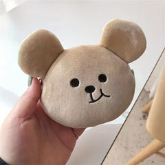 Cartoon Bear Coin Purse Plush Keychain Pendant Storage Bag
