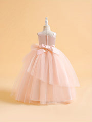 Girls Mesh Puffy Princess Dress Gown For Party or Wedding