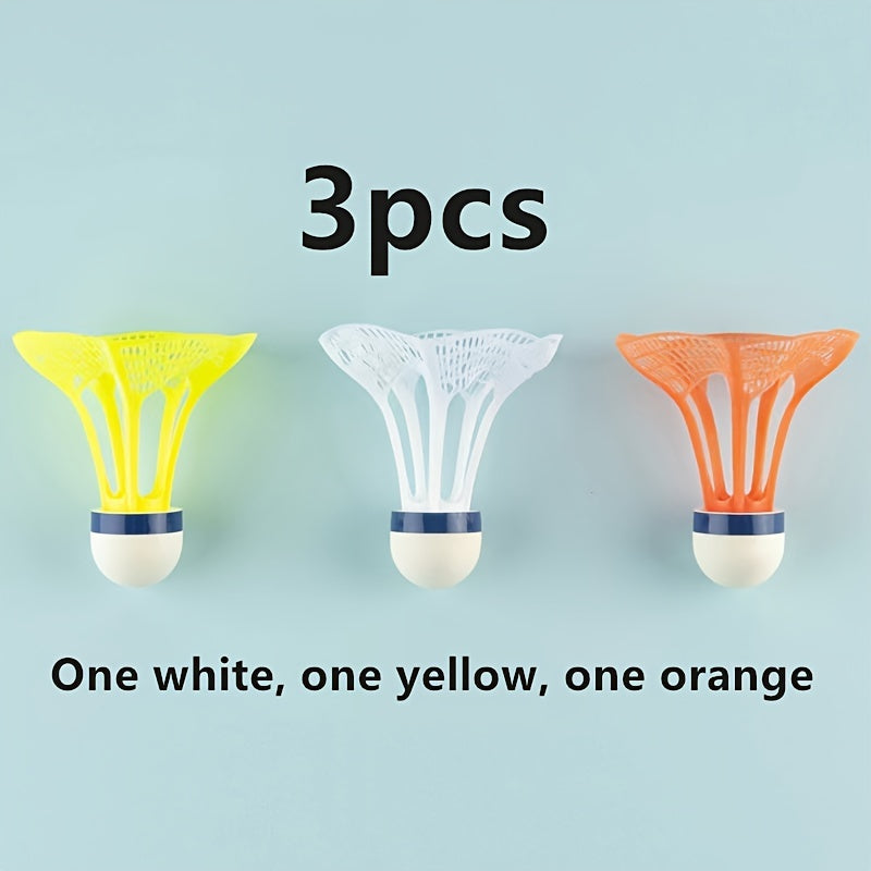 3PCS Windproof Badminton Shuttlecock For Training Multicolor