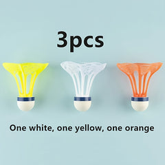 3PCS Windproof Badminton Shuttlecock For Training Multicolor