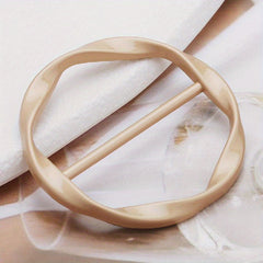Metal Scarf Ring Clip Shawl Clips for Women Classic Hijab Metal Round Buckle