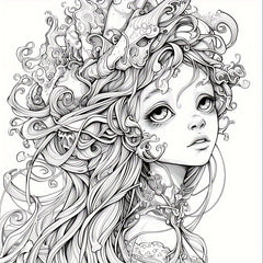Fantasy Elf Coloring Book - 22 Pages - Holiday & Birthday Parties