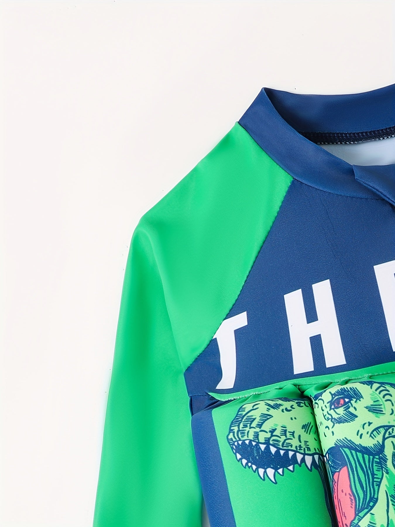 Boys Buoyancy Swimsuit with Letter & Dinosaur Graphic