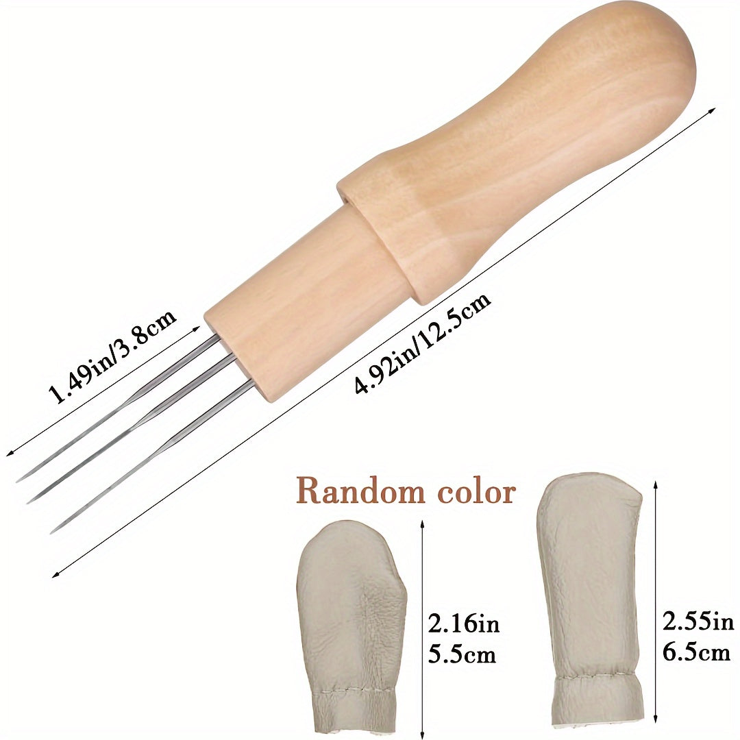 3pc Felting Needle Set with Finger Protector