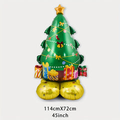 Christmas Aluminum Film Balloon Santa Claus Snowman Elk Window Decoration