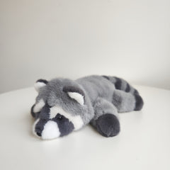 Grey Raccoon Plush Doll Soft Stuffed Animal Toy
