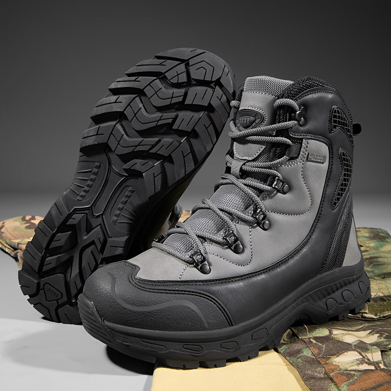 Men's High Top Hiking Boots Non Slip Durable Shoes for Outdoor Activities