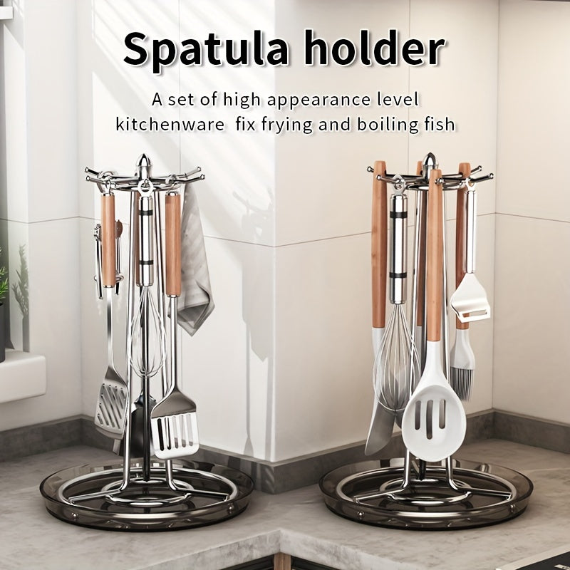 Stainless Steel Cutlery Rack with 6 Hooks