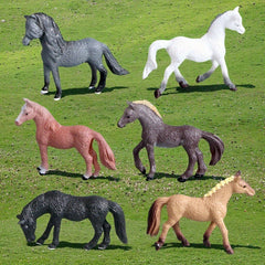6pcs Farm Pony Animal Model Set Educational Toy Gift