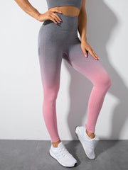 High Waist Ombre Yoga Pants, Fitness Leggings