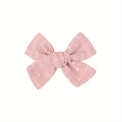 Plaid Bow Hair Clips for Baby Girls Embroidered Flowers Princess Accessories