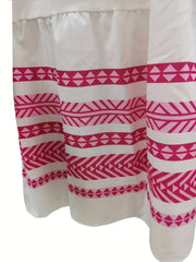 Geo Print V neck Sleeveless Dress Boho Casual Dress For Spring & Summer