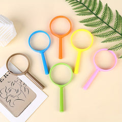 4pcs Portable Magnifying Glasses for Science Class Outdoor Activities