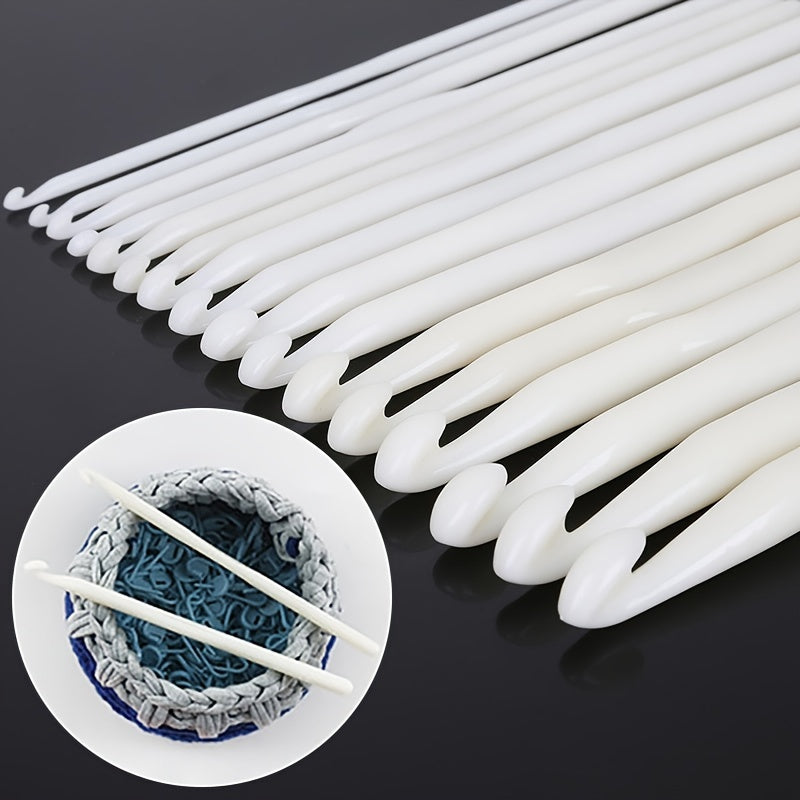 Plastic Crochet Hooks Set Weaving Tools Wool Sweater Needles