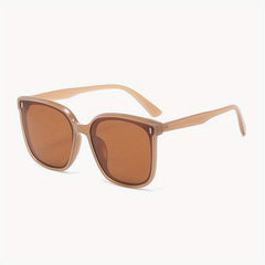 Square Frame Sunglasses for Women Men Rivet Decor Glasses UV400
