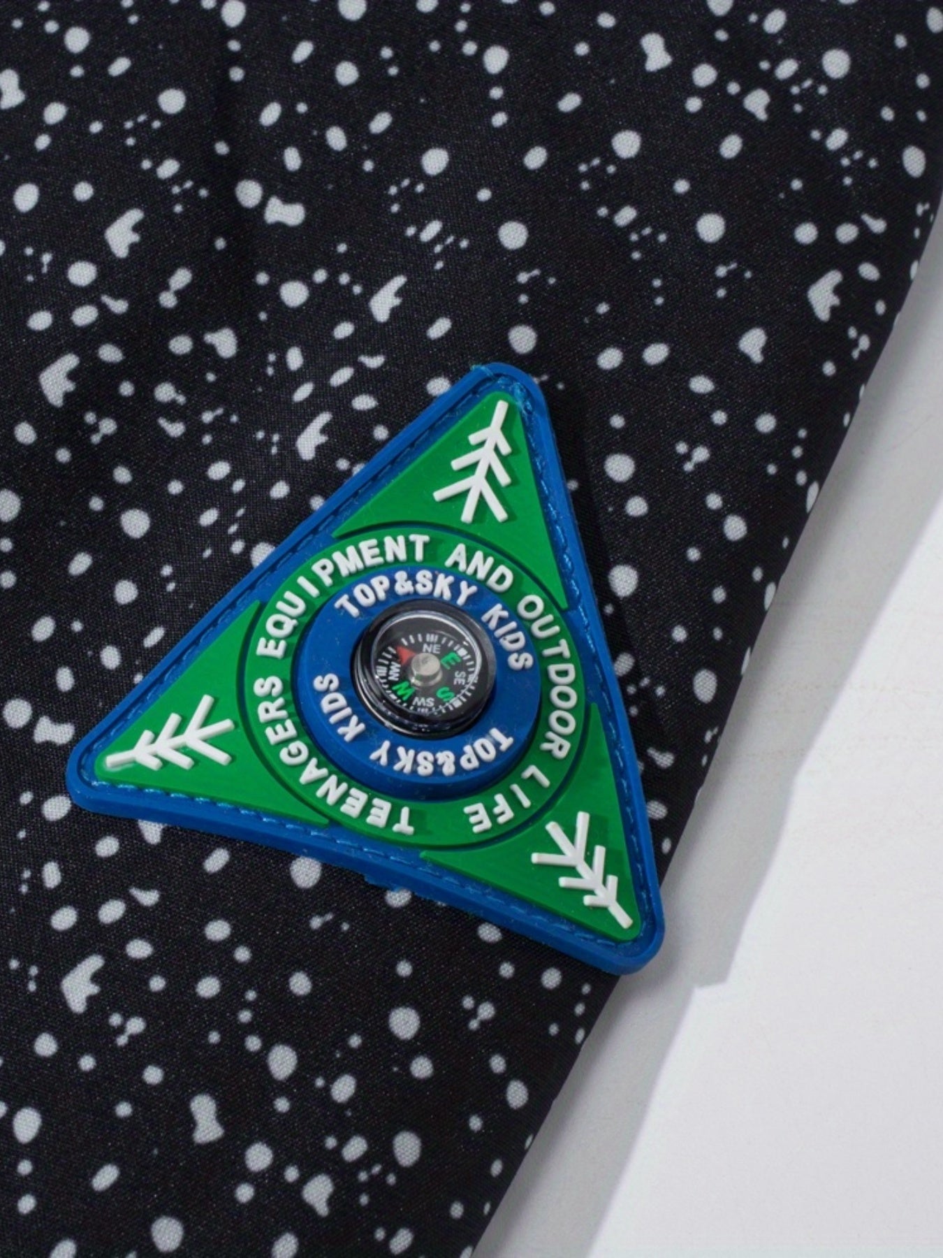 Boys Starry Dots Print Windbreaker Fleece Lining Hooded Jacket