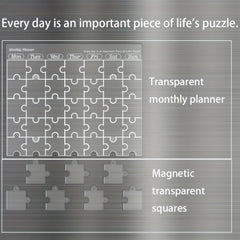 Transparent Magnetic Monthly Calendar Planner Board For Refrigerator