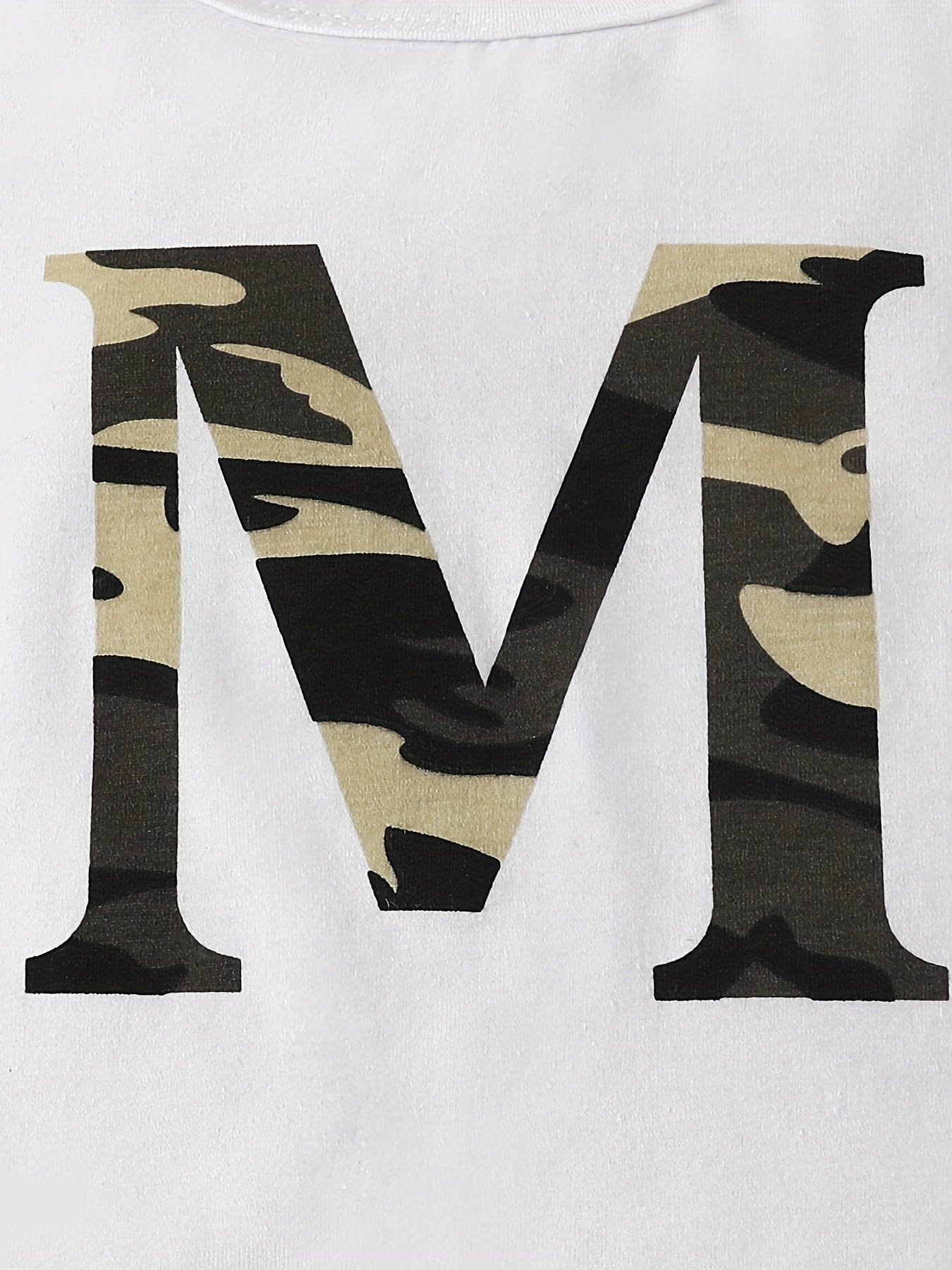 Boys Camo Outfit Round Neck T shirt & Shorts Summer Clothing Set