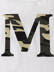 Boys Camo Outfit Round Neck T shirt & Shorts Summer Clothing Set