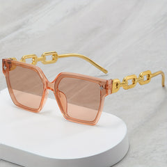 Square Frame Star Decor Men's Sunglasses