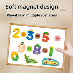 Kids Magnetic Puzzle Alphabet Animal Number Sticker Toy