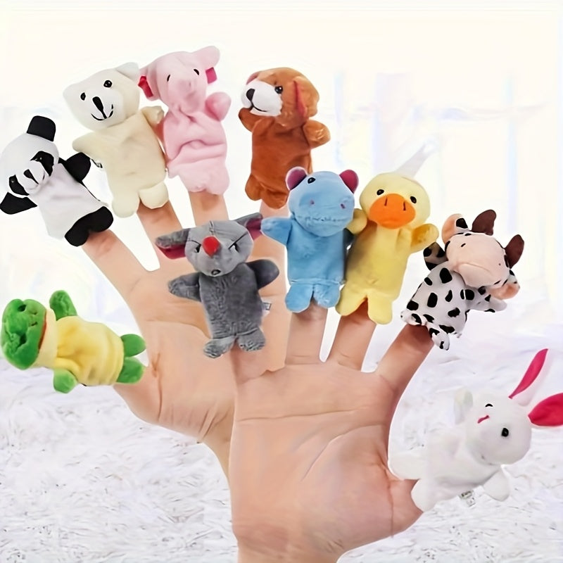 8pcs Adorable Animal Finger Puppets Set Early Childhood Education Storytelling