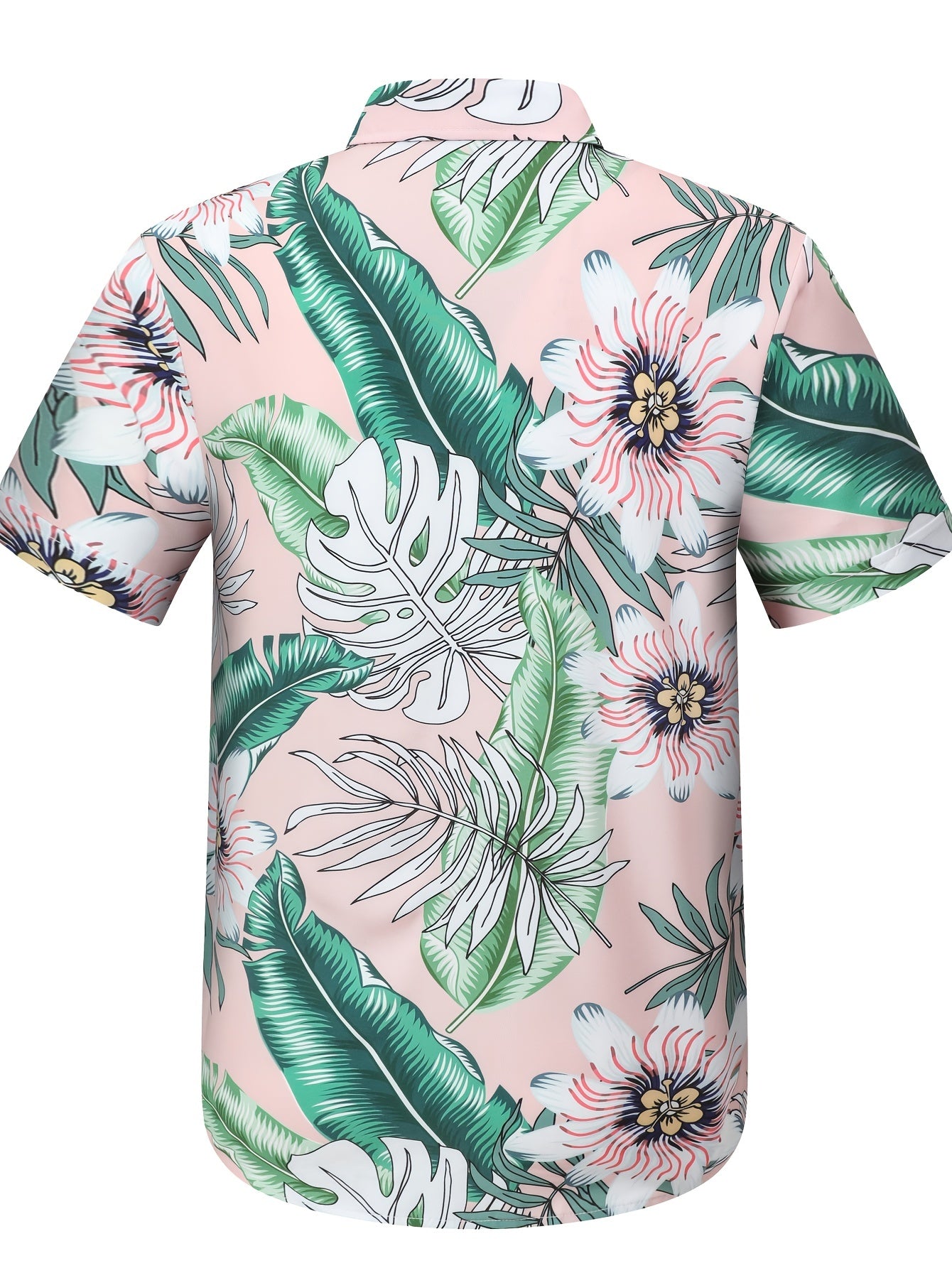 Men's Hawaiian Floral Graphic Shirt Casual Button Up Short Sleeve Shirt