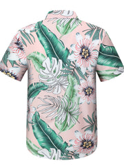 Men's Hawaiian Floral Graphic Shirt Casual Button Up Short Sleeve Shirt
