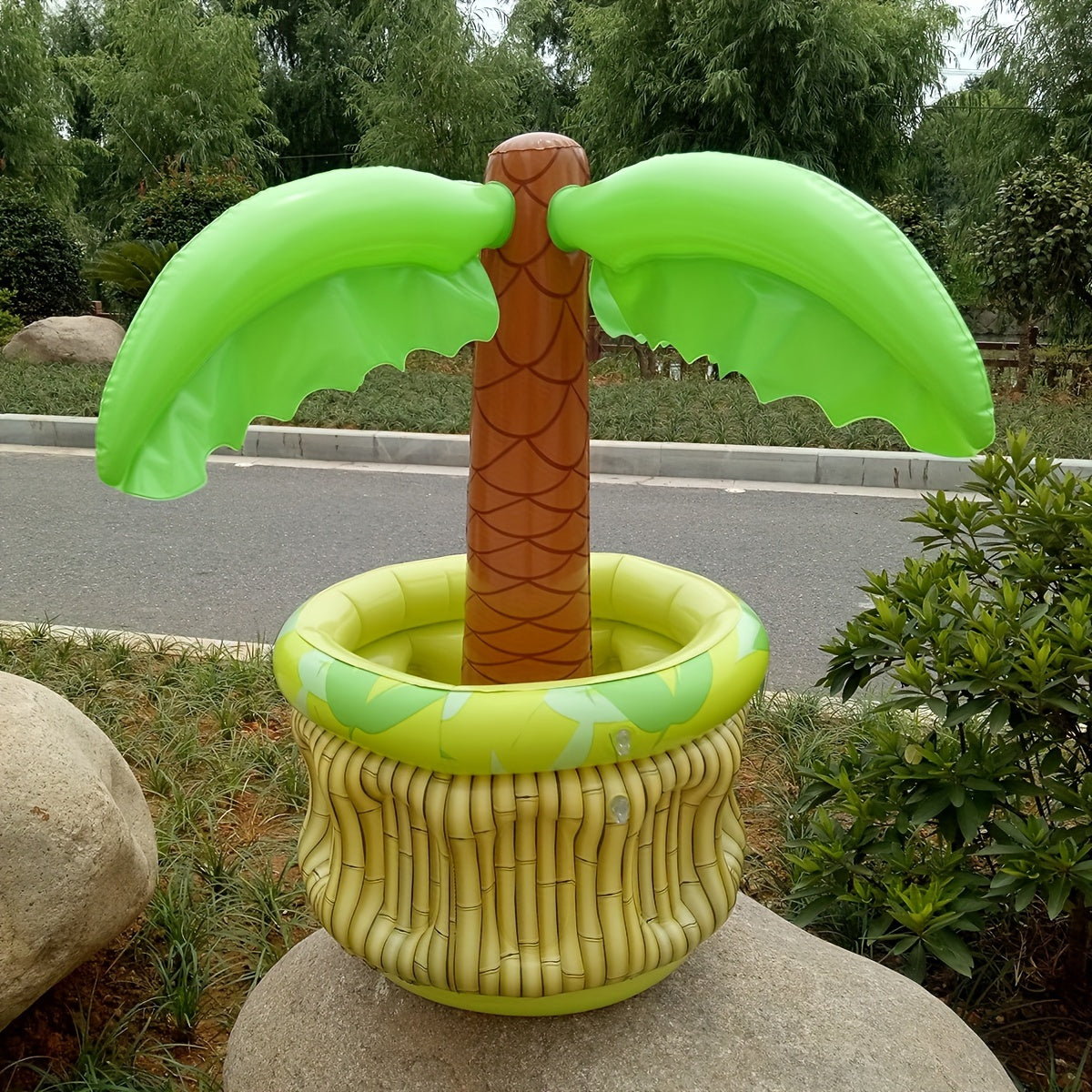 1pc Inflatable Palm Tree Cooler Beverage Holder for Pool Party