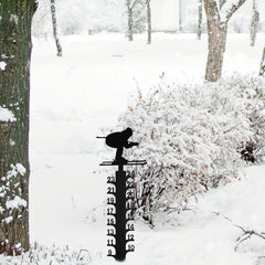 Metal Snowmobile Snow Gauge Garden Stake Christmas Decor