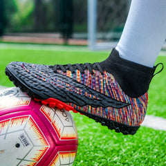 Unisex High Top Turf Soccer Shoes for Kids