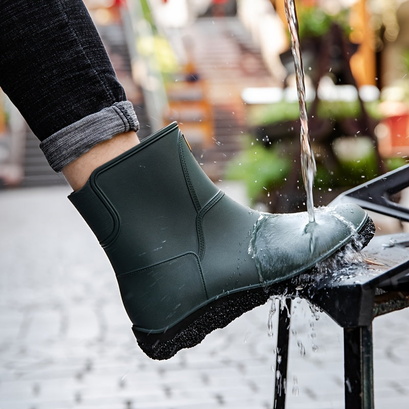 Men's Waterproof Knee High Rain Boots for Outdoor Working Fishing